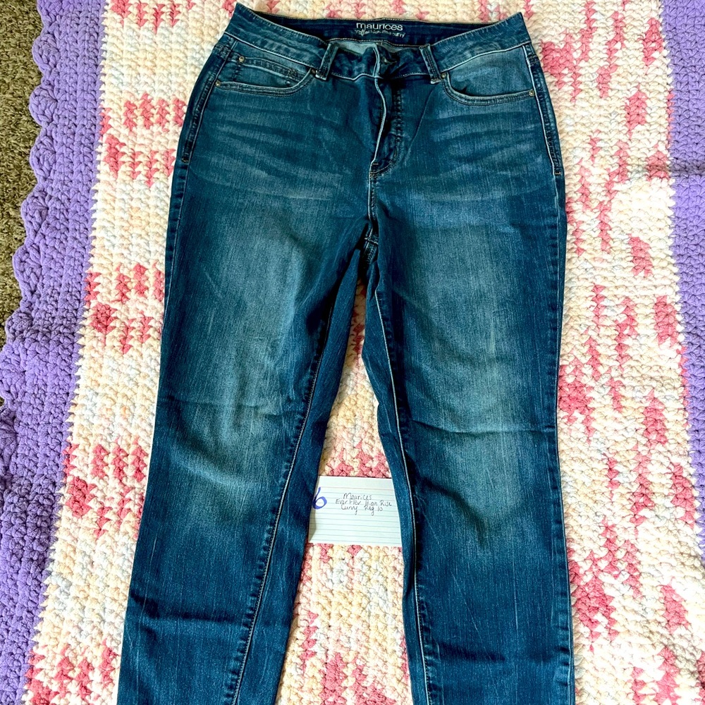 Maurice’s high rise curvy skinny jeans size 10